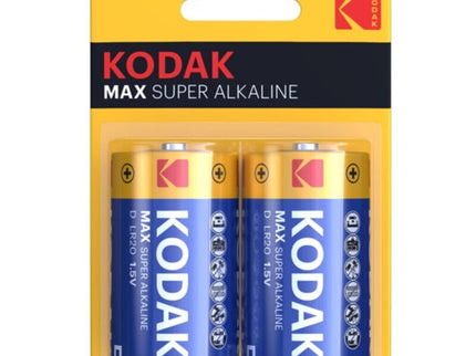 KODAK - MAX ALKALINE BATTERY D LR20 2 UNIT