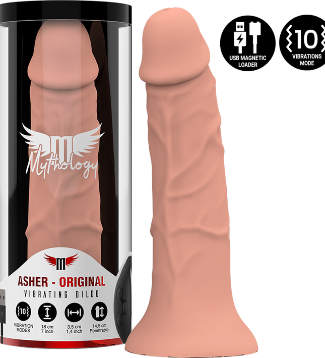 MYTHOLOGY - ASHER ORIGINAL DILDO S - VIBRATOR COMPATIBLE WITH WATCHME WIRELESS TECHNOLOGY