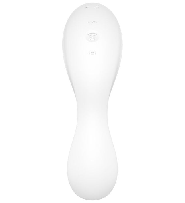 SATISFYER - CURVY TRINITY 5 AIR PULSE STIMULATOR & VIBRATOR APP WHITE