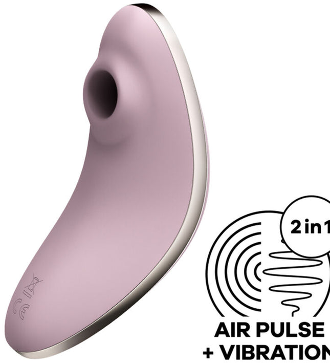 SATISFYER - VULVA LOVER 1 AIR PULSE STIMULATOR & VIBRATOR VIOLET