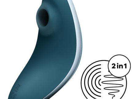 SATISFYER - VULVA LOVER 1 AIR PULSE STIMULATOR & VIBRATOR BLUE