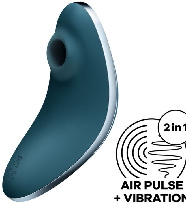 SATISFYER - VULVA LOVER 1 AIR PULSE STIMULATOR & VIBRATOR BLUE