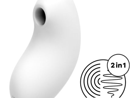SATISFYER - VULVA LOVER 2 AIR PULSE STIMULATOR & VIBRATOR WHITE