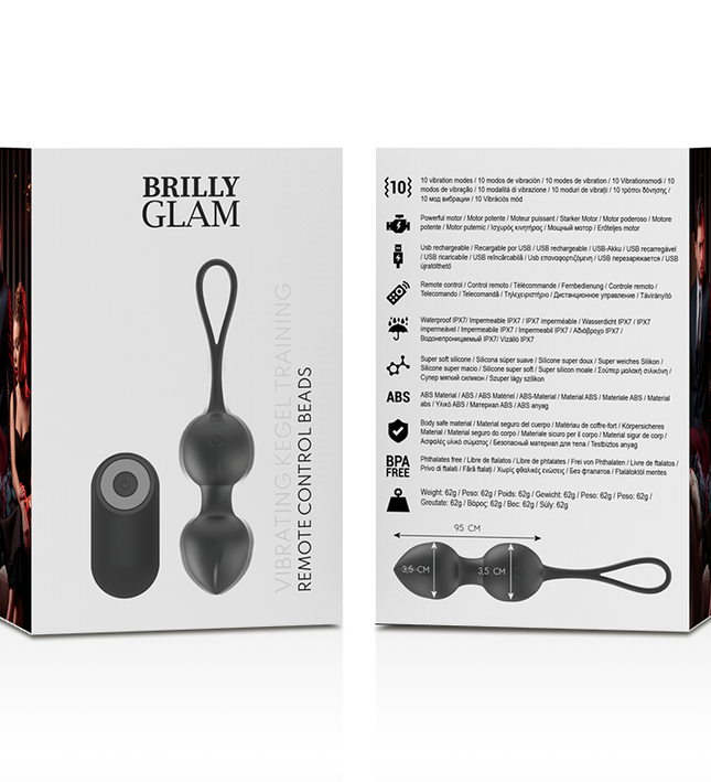 BRILLY GLAM - VIBRATING KEGEL BEADS REMOTE CONTROL