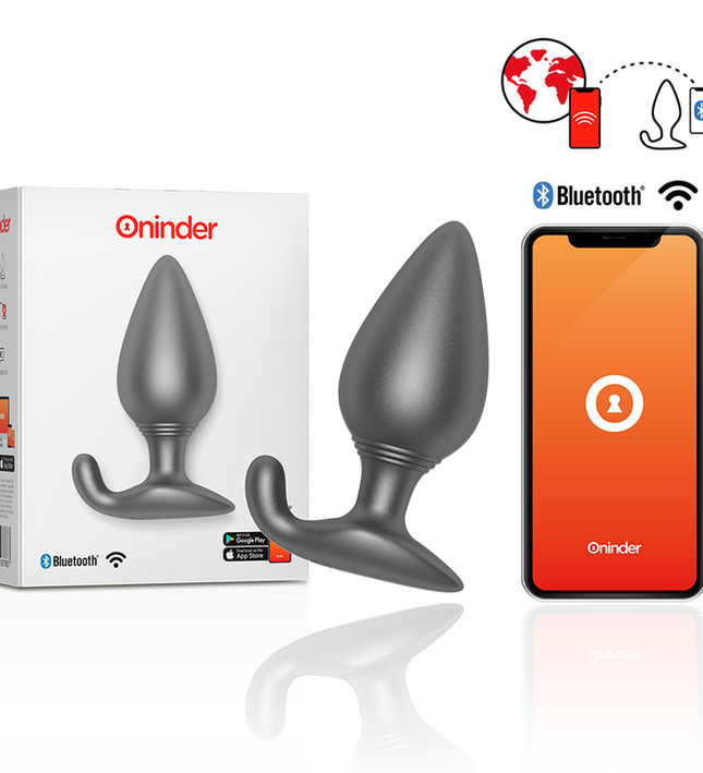 ONINDER - RIO VIBRATING ANAL PLUG BLACK - FREE APP