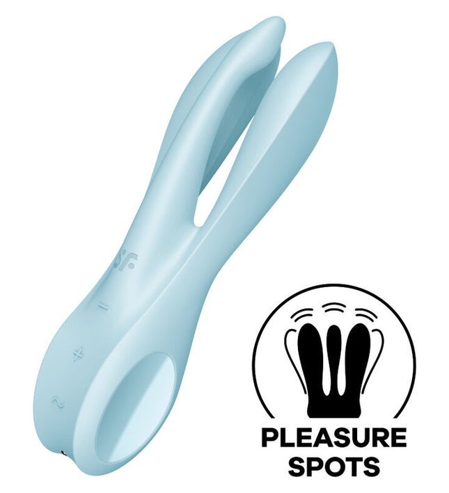 SATISFYER - THREESOME 1 VIBRATOR BLUE