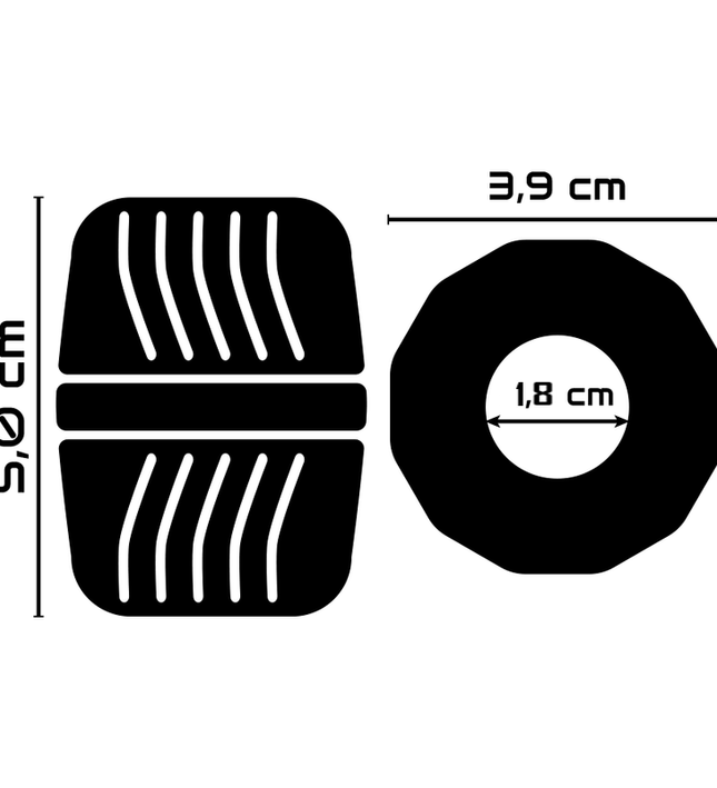 POWERING - SUPER FLEXIBLE AND RESISTANT PENIS RING 5 CM PR11 BLACK