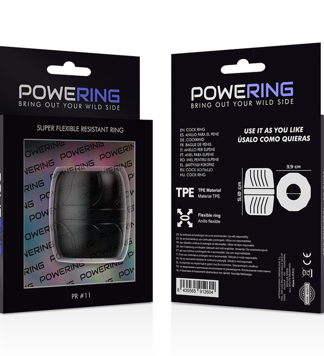 POWERING - SUPER FLEXIBLE AND RESISTANT PENIS RING 5 CM PR11 BLACK