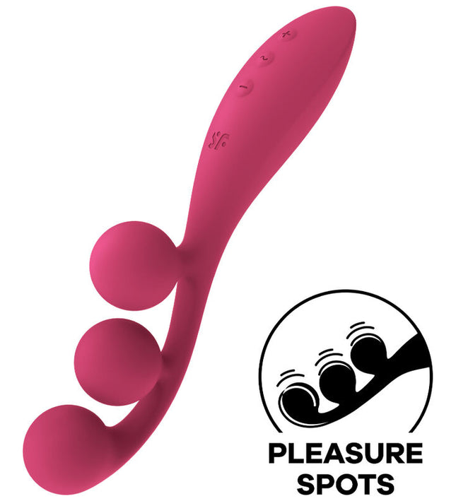 SATISFYER - TRI BALL 1 MULTI VIBRATOR RED