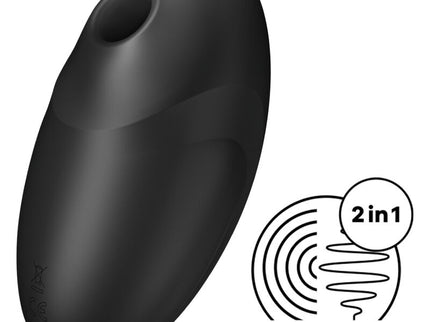 SATISFYER - VULVA LOVER 3 AIR PULSE STIMULATOR & VIBRATOR BLACK