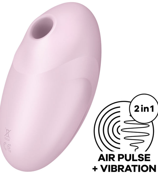 SATISFYER - VULVA LOVER 3 AIR PULSE STIMULATOR & VIBRATOR BLACK