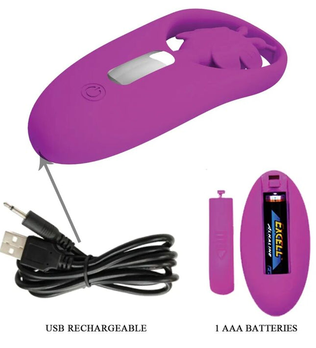 PRETTY LOVE - DANCING BUTTERFLY STIMULATOR FOR PANTIES WITH REMOTE CONTROL LILAC