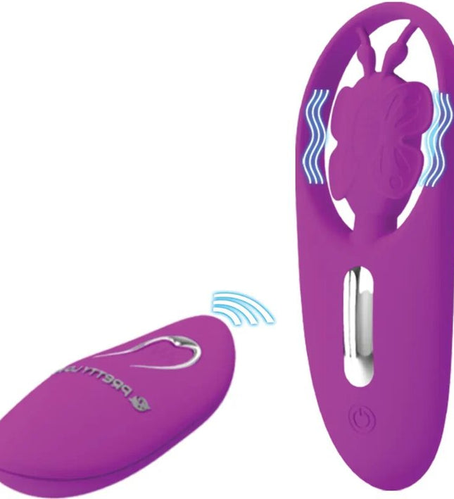 PRETTY LOVE - DANCING BUTTERFLY STIMULATOR FOR PANTIES WITH REMOTE CONTROL LILAC