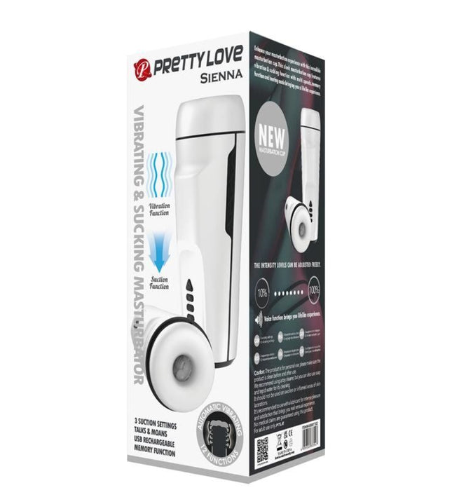 PRETTY LOVE - SIENNA VIBRATING MALE MASTURBATOR WITH VOICE AND SUCTION