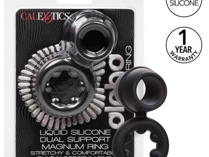 CALEXOTICS - ALPHA DUAL MAGNUM RING BLACK