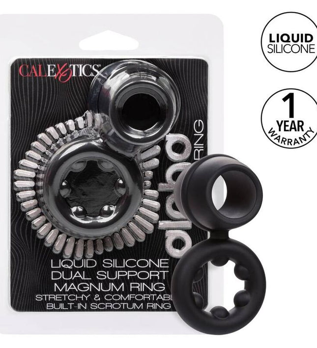 CALEXOTICS - ALPHA DUAL MAGNUM RING BLACK