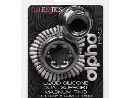 CALEXOTICS - ALPHA DUAL MAGNUM RING BLACK