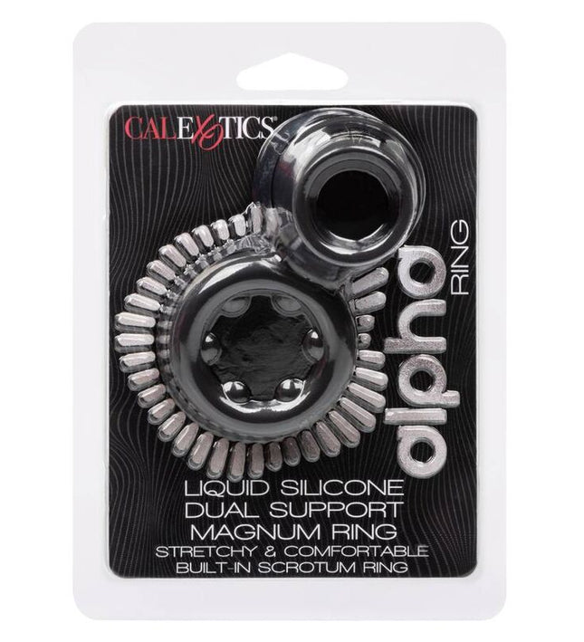 CALEXOTICS - ALPHA DUAL MAGNUM RING BLACK