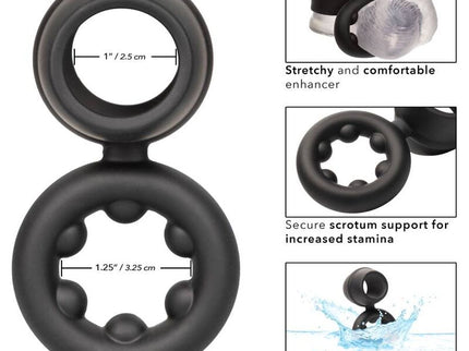 CALEXOTICS - ALPHA DUAL MAGNUM RING BLACK