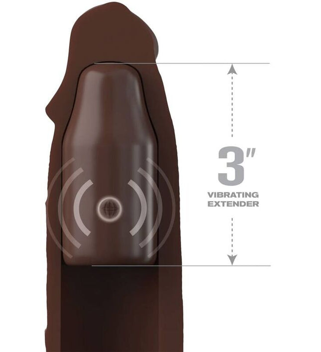 FANTASY X- TENSIONS - PIPEDREAMS SLEEVE 22,86 CM + 7,62 CM PLUG REMOTE BROWN