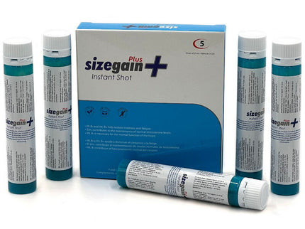 500 COSMETICS -SIZEGAIN PLUS INSTANT SHOT MALE ENERGIZER 5 UNITS