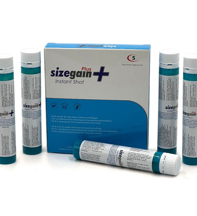 500 COSMETICS -SIZEGAIN PLUS INSTANT SHOT MALE ENERGIZER 5 UNITS