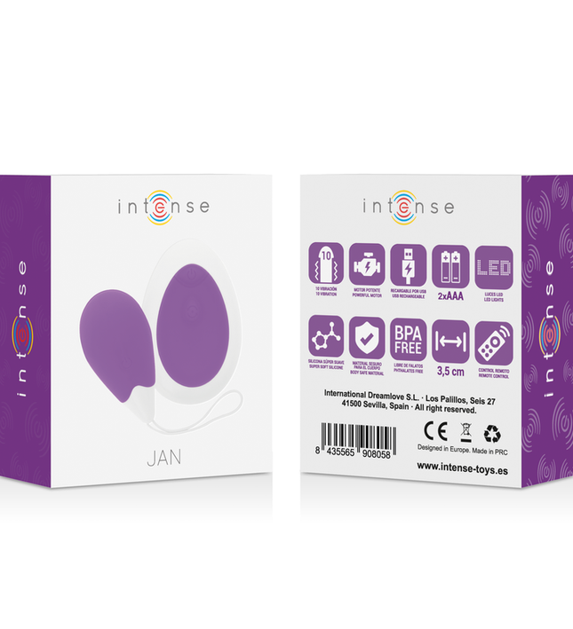 INTENSE - JAN LILAC REMOTE CONTROL VIBRATING EGG