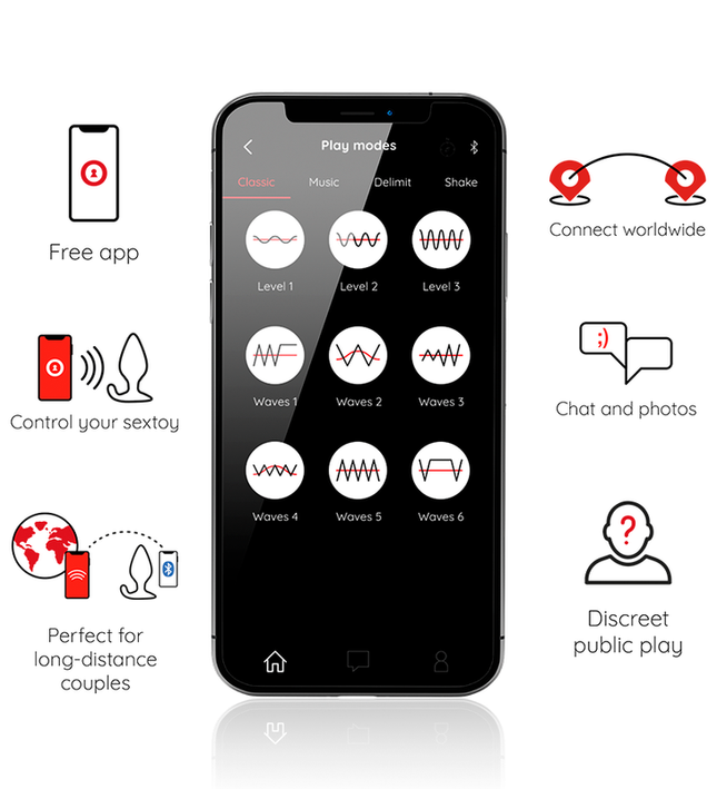 ONINDER - RIO VIBRATING ANAL PLUG BLACK - FREE APP