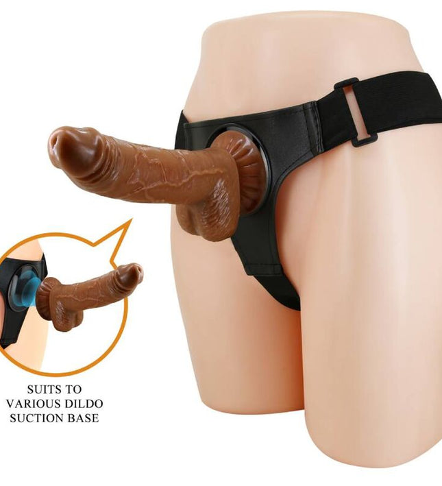 PRETTY LOVE - HARNESS BRIEFS UNIVERSAL HARNESS WITH DILDO MICHEAL 20 CM BLACK