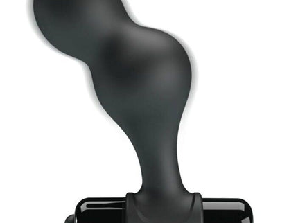 MR PLAY - BLACK SILICONE VIBRATOR ANAL PLUG