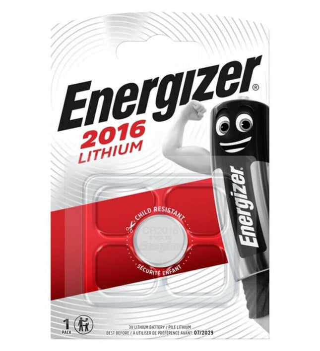 ENERGIZER - BATTERY LITHIUM BUTTON CR2016 3V 1 UNIT