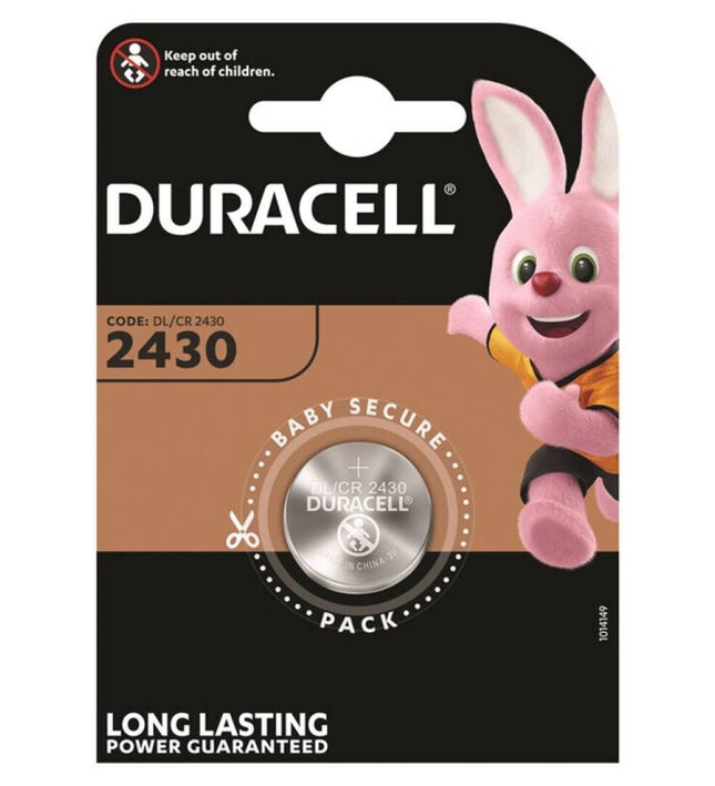 DURACELL - BUTTON BATTERY LITIO CR2430 3V 1 UNIT