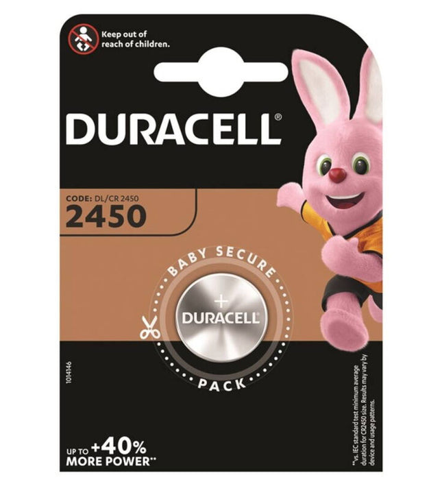 DURACELL - BUTTON BATTERY LITIO CR2450 3V 1 UNIT