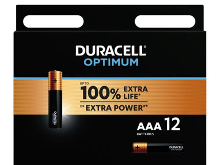 DURACELL - OPTIMUM 200 ALKALINE BATTERY AAA LR03 12 UNIT