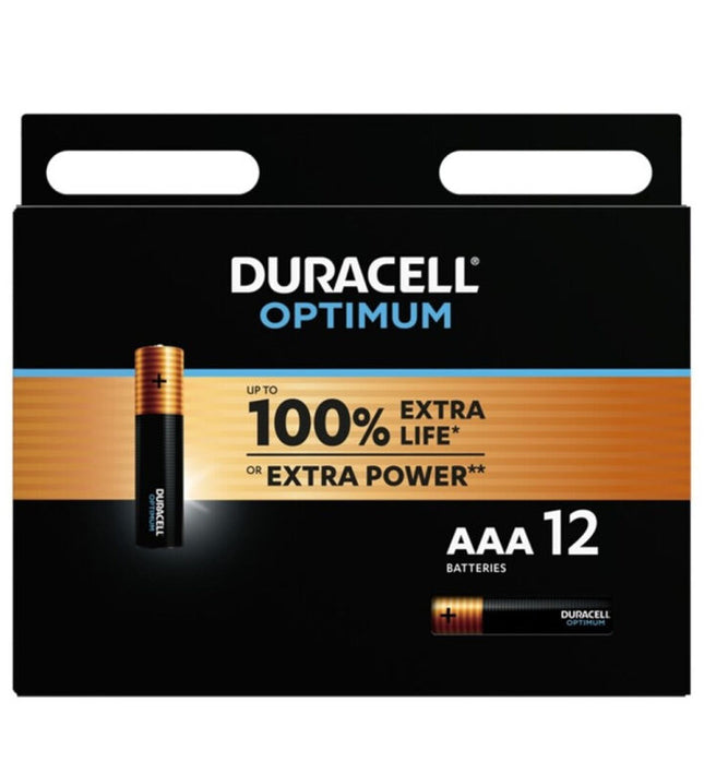 DURACELL - OPTIMUM 200 ALKALINE BATTERY AAA LR03 12 UNIT