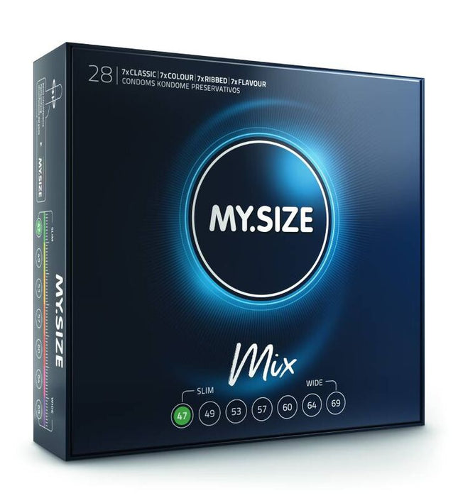 MY SIZE - MIX CONDOMS 47 MM 28 UNITS