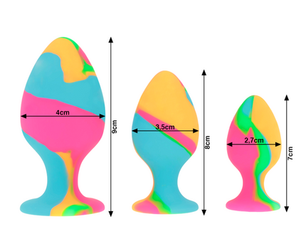 INTENSE - MULTICOLOR SILICONE PLUG SET