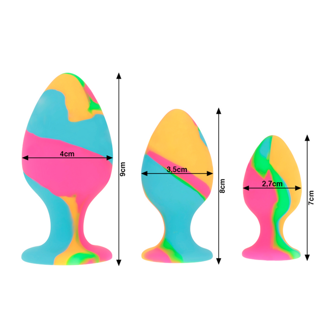 INTENSE - MULTICOLOR SILICONE PLUG SET