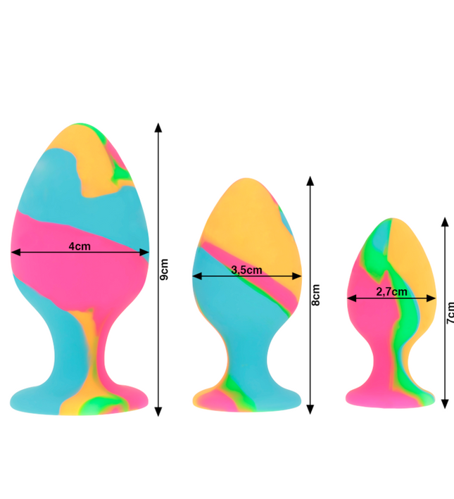 INTENSE - MULTICOLOR SILICONE PLUG SET