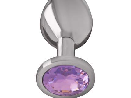 INTENSE - ALUMINUM METAL ANAL PLUG WITH VIOLET CRYSTAL SIZE S