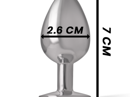 INTENSE - ALUMINUM METAL ANAL PLUG WITH VIOLET CRYSTAL SIZE S