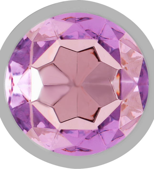 INTENSE - ALUMINUM METAL ANAL PLUG WITH VIOLET CRYSTAL SIZE M