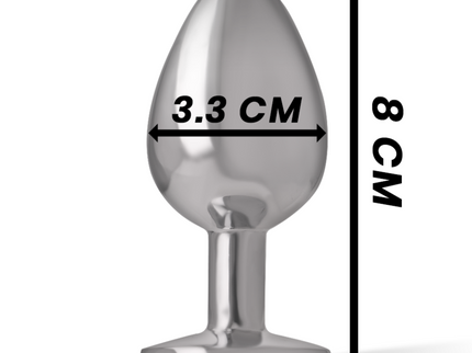 INTENSE - ALUMINUM METAL ANAL PLUG WITH VIOLET CRYSTAL SIZE M