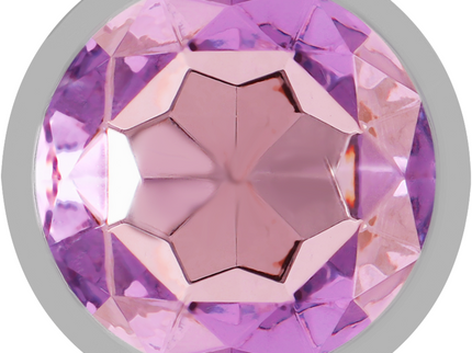 INTENSE - ALUMINUM METAL ANAL PLUG WITH VIOLET CRYSTAL SIZE L