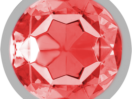 INTENSE - ALUMINUM METAL ANAL PLUG WITH RED CRYSTAL SIZE S