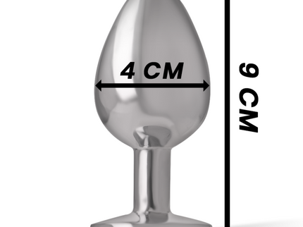 INTENSE - ALUMINUM METAL ANAL PLUG WITH VIOLET CRYSTAL SIZE L