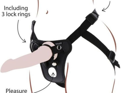 GET REAL - STRAP-ON PLEASURE HARNESS BLACK