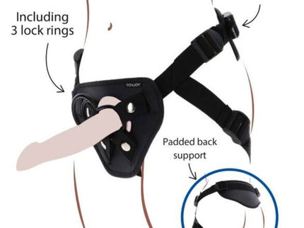 GET REAL - STRAP-ON DELUXE HARNESS BLACK