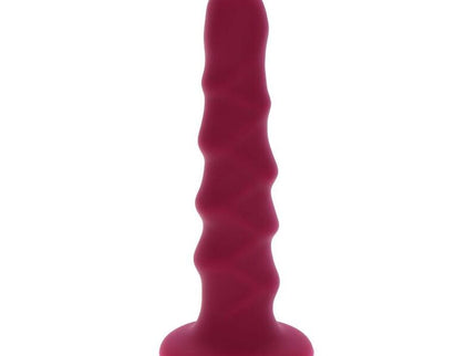 GET REAL - RIBBED DONG 12 CM RED