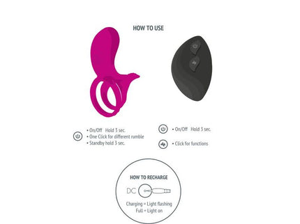 XOCOON - COUPLES STIMULATOR RING FUCHSIA